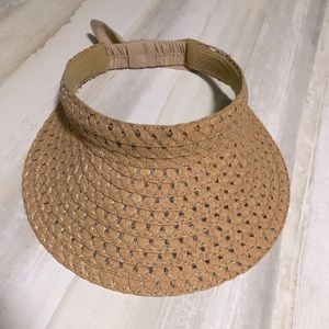 Vintage Straw Visor Sun Hat -final price
